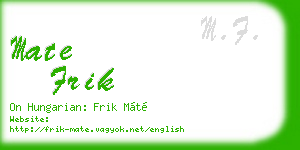 mate frik business card